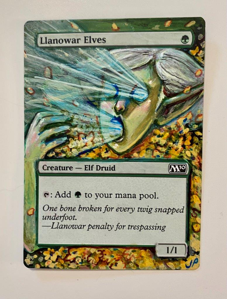 Magic the Gathering Llanowar Elves Full Art Alter